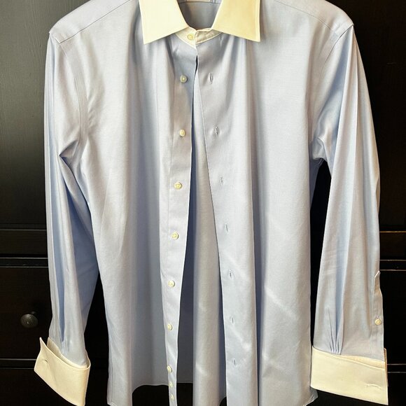 Brooks Brothers Contrast Collar Shirt - Soho Fit Size 15.5 x 32 - Picture 2 of 10